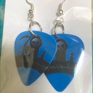 Halloween Guitar Pick Earrings